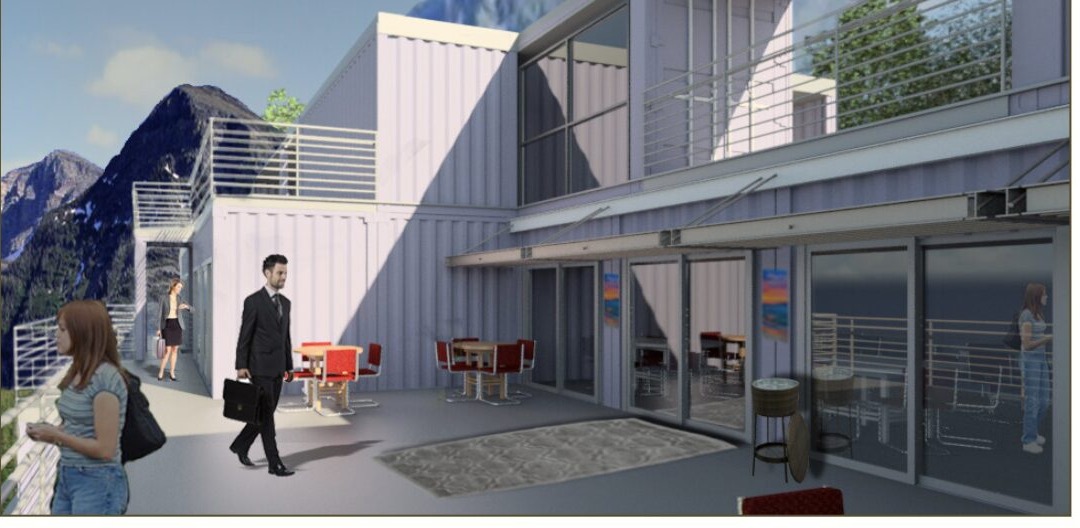 Outdoor commons and arrival terraces