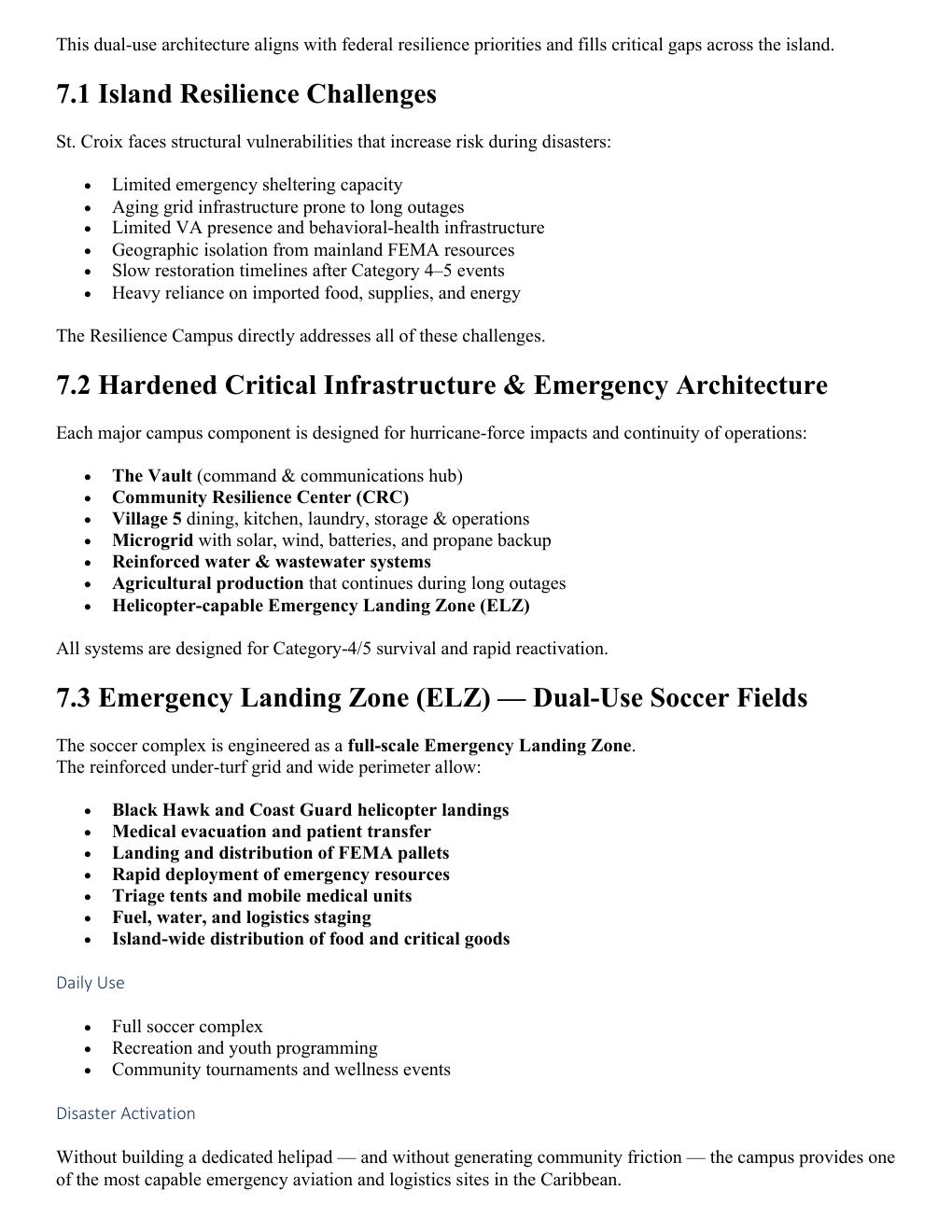 Water infrastructure summary